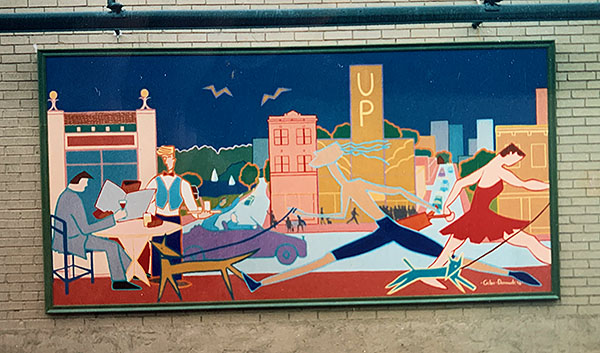 exterior mural painted by giles denmark of minneapolis uptown on lake street and hennepin