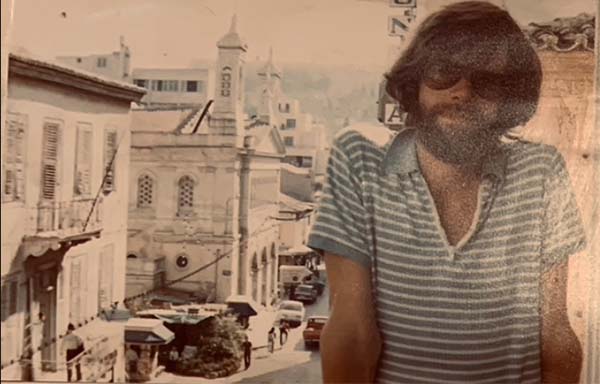photo of giles 'denmark' mitchell in mid 1970s in Greece